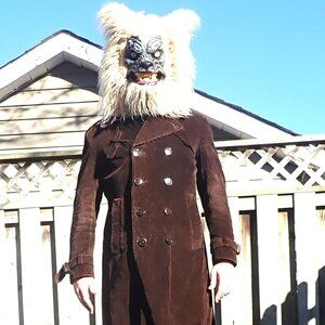 Men's Vintage Double Breasted Corduroy Trenchcoat size 42 (LARGE)